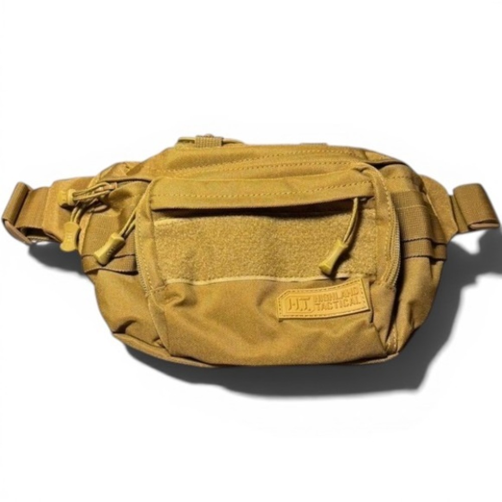 Highland Tactical Fanny Pack Tan Waist Bag Pouch MOLLE Tactical Gear Outdoors
